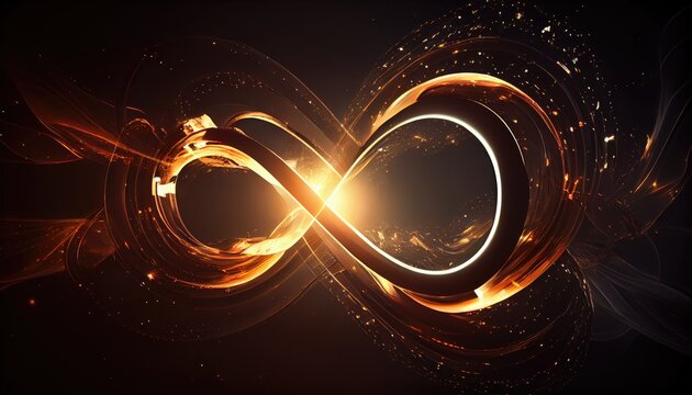 abstract infinity luxury Motion Light background. generative Ai
