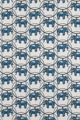 Textil Elefanten und Ringe