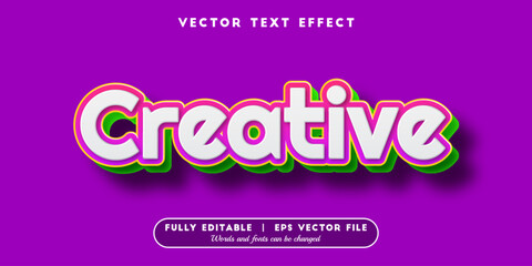 Text effects 3d creative, editable text style