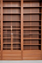 bookcase in empty room - generative ai