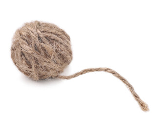 Clew of threads, white background