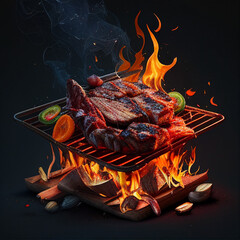 Barbecue food delicious grill steak
