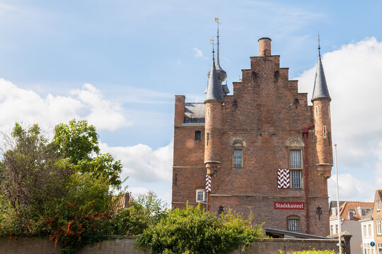 Zaltbommel, Netherlands, September 16, 2021; City castle in the center of the picturesque fortified town of Zaltbommel.