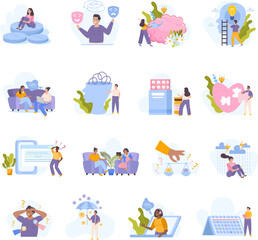 Open Mind Psychotherapy icons Set