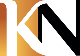 Letter KN Logo, Colorful kn logo icon design for your business