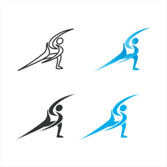 pilates line art color illustrations vector