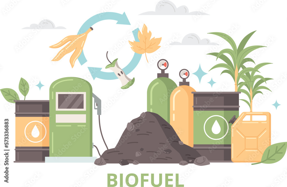 Poster green energy vector illustration