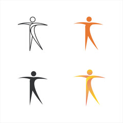 pilates line art color illustrations vector