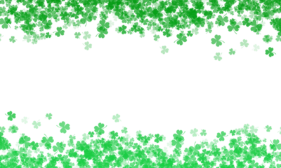 clover leaf green leaves border background St Patricks day wallpaper