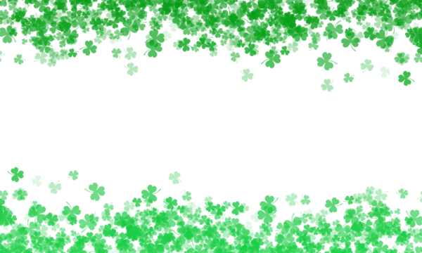 clover leaf green leaves border background St Patricks day wallpaper