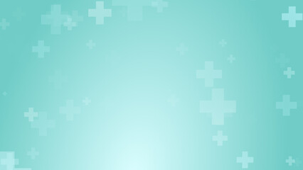  Abstract white blue green colors cross pattern healthcare background.