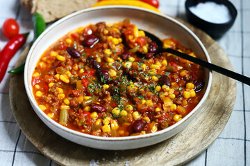 Chile Con Carne. mexican dish