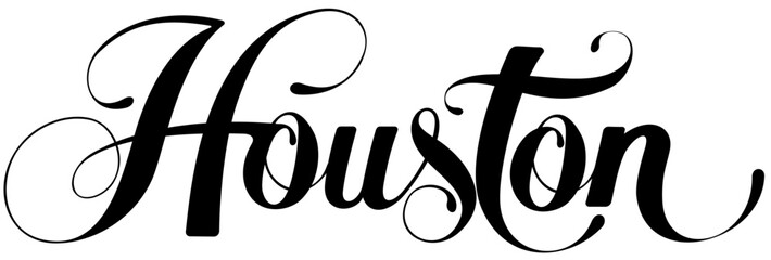 Houston - custom calligraphy text