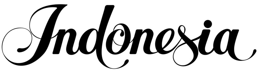 Indonesia - custom calligraphy text