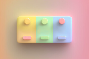 Fototapeta na wymiar pastel website UI Button design concept (generative ai)