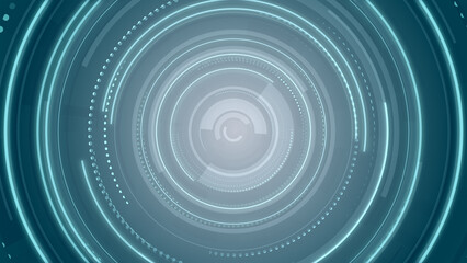 Abstract circle blue future technology background.