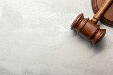 Judge gavel on white background. Law and justice background