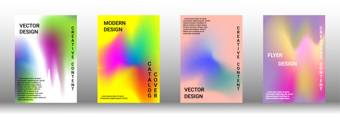 Artistic covers design. Creative fluid colors backgrounds. Set of abstract covers