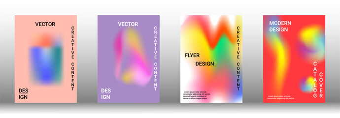 Artistic covers design. Creative fluid colors backgrounds. Set of abstract covers