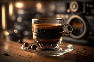Fototapeta premium Coffee cup. Illustration AI Generative