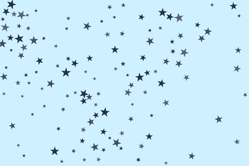 Star confetti. Abstract casual confetti background. Bright design pattern.