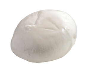 Mozzarella cheese isolated on transparent layered background.