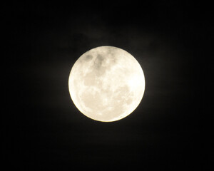 full moon in the night sky