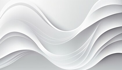 White Abstract background with wavy waves. Generative AI.