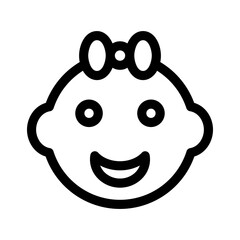 baby girl icon or logo isolated sign symbol vector illustration - high quality black style vector icons
