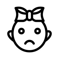 baby girl icon or logo isolated sign symbol vector illustration - high quality black style vector icons
