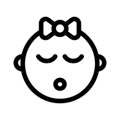 baby girl icon or logo isolated sign symbol vector illustration - high quality black style vector icons
