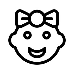 baby girl icon or logo isolated sign symbol vector illustration - high quality black style vector icons
