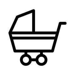 baby stroller icon or logo isolated sign symbol vector illustration - high quality black style vector icons
