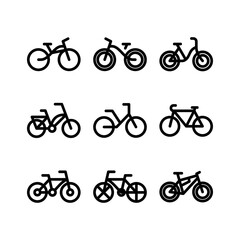 bike icon or logo isolated sign symbol vector illustration - high quality black style vector icons

