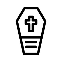 Obraz premium coffin icon or logo isolated sign symbol vector illustration - high quality black style vector icons 