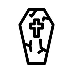 Obraz premium coffin icon or logo isolated sign symbol vector illustration - high quality black style vector icons 