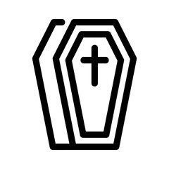 Obraz premium coffin icon or logo isolated sign symbol vector illustration - high quality black style vector icons 