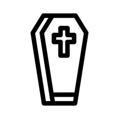 Obraz premium coffin icon or logo isolated sign symbol vector illustration - high quality black style vector icons 