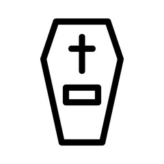 Obraz premium coffin icon or logo isolated sign symbol vector illustration - high quality black style vector icons 