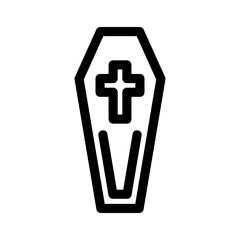 Obraz premium coffin icon or logo isolated sign symbol vector illustration - high quality black style vector icons 