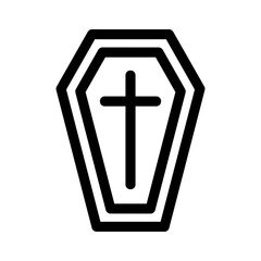 Obraz premium coffin icon or logo isolated sign symbol vector illustration - high quality black style vector icons 