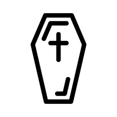 Obraz premium coffin icon or logo isolated sign symbol vector illustration - high quality black style vector icons 