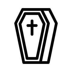 Obraz premium coffin icon or logo isolated sign symbol vector illustration - high quality black style vector icons 