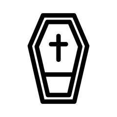 Obraz premium coffin icon or logo isolated sign symbol vector illustration - high quality black style vector icons 
