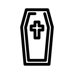 coffin icon or logo isolated sign symbol vector illustration - high quality black style vector icons
