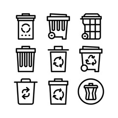 trash icon or logo isolated sign symbol vector illustration - high quality black style vector icons
