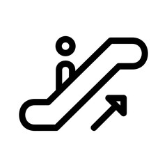 escalator icon or logo isolated sign symbol vector illustration - high quality black style vector icons
