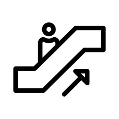 escalator icon or logo isolated sign symbol vector illustration - high quality black style vector icons
