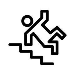 falling down stairs icon or logo isolated sign symbol vector illustration - high quality black style vector icons
