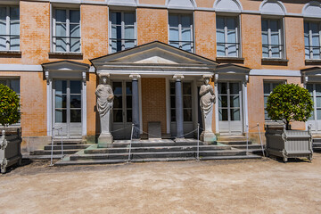 Fototapeta premium Old Building in Paris Public Park Vallee-aux-Loup, where French author and diplomat Chateaubriand lived from 1807 - 1817. Paris, France.